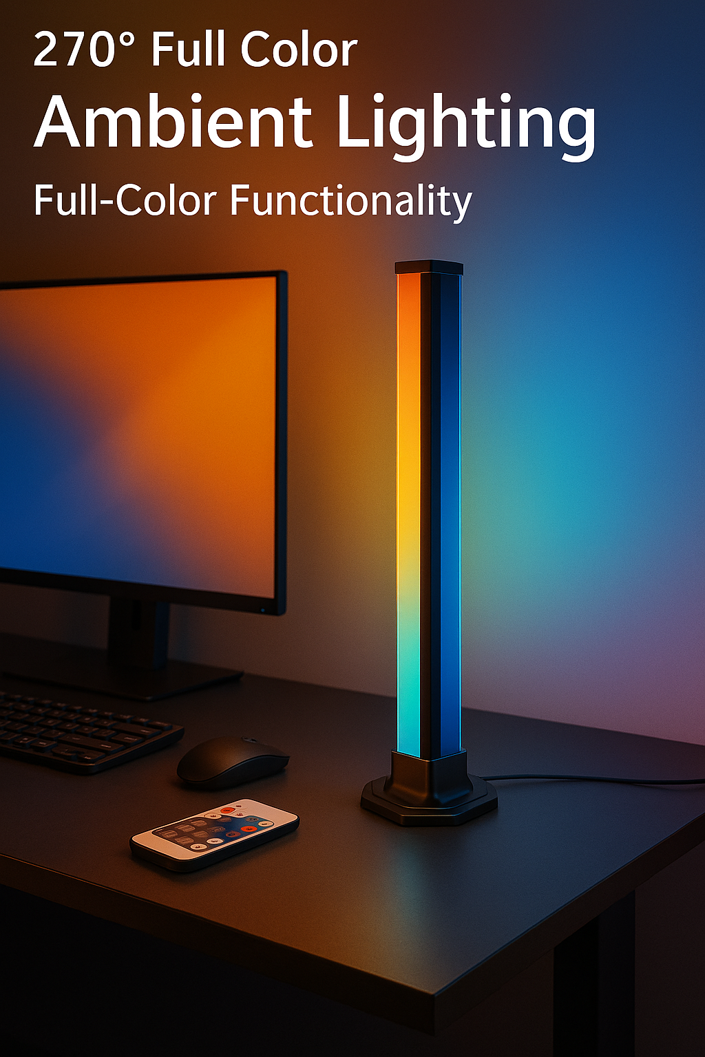 RGB Atmosphere Tower Duo – Smart LED Desk/Room Accent Lights 🌈