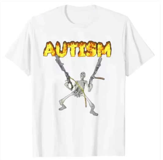 Autistic & Vibing Skeleton Tee 🩻